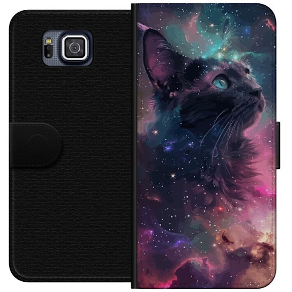 Samsung Galaxy Alpha Plånboksfodral Katten i Galaxen