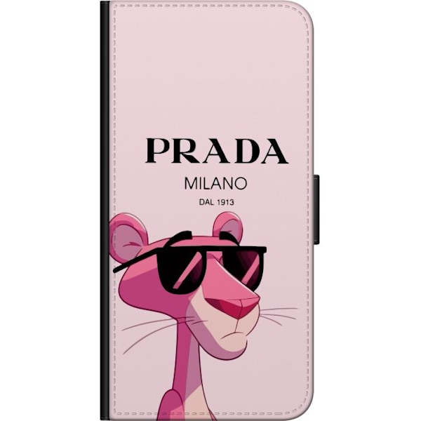 Huawei P40 lite E Lommeboketui Prada Rosa Panteren