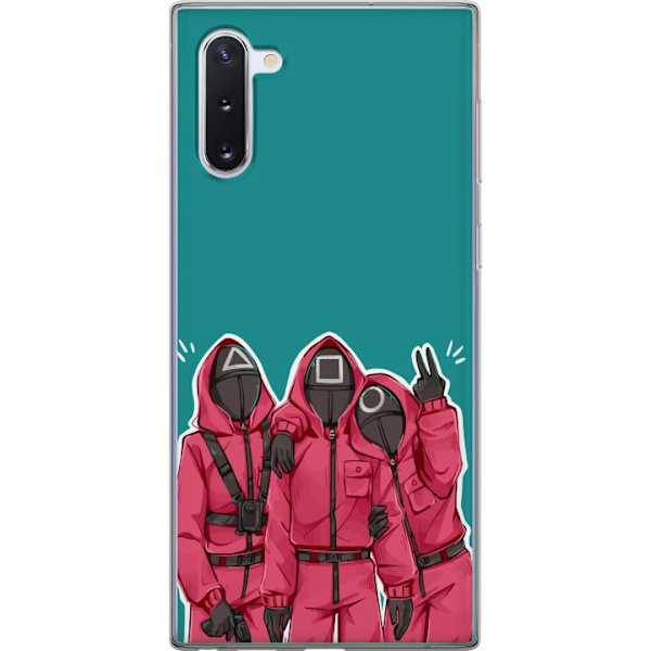 Samsung Galaxy Note10 Läpinäkyvä kuori Squid Game Hahmot Graafinen Suunnittelu Sarjakuvasarjan Hahmot Suosittu TV-Teema Aasialainen Tyyli Jännitt