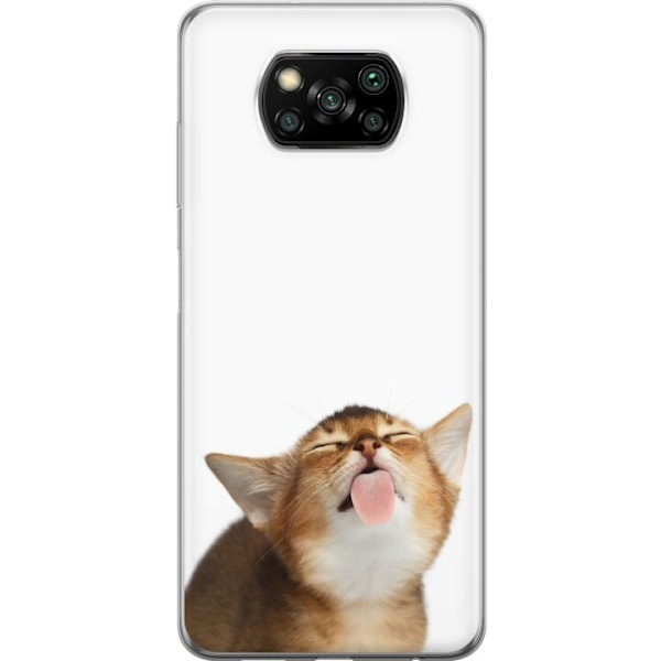 Xiaomi Poco X3 NFC Genomskinligt Skal Cat Keeps You Clean