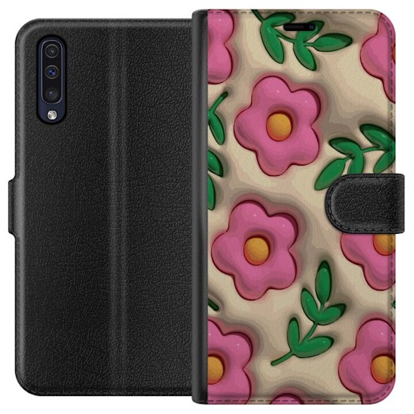 Samsung Galaxy A50 Lommeboketui Boblende Blomster