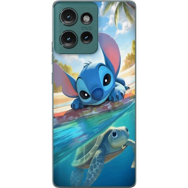 Motorola Edge 50 Gennemsigtig cover Stitch med skildpadde - s