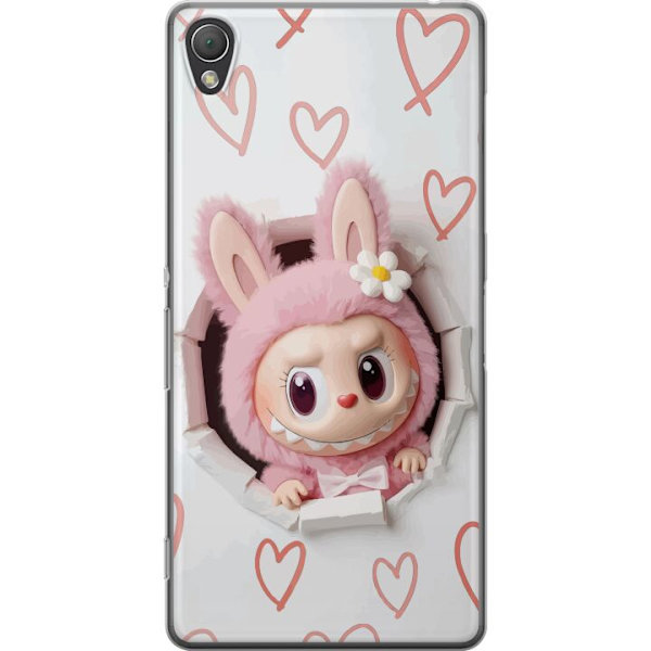 Sony Xperia Z3 Läpinäkyvä kuori Labubu Sydän Taustakuva Pop Mart Rakkausteema Hahmodesign Suosittu Motiivi Keräilytaideteossarja