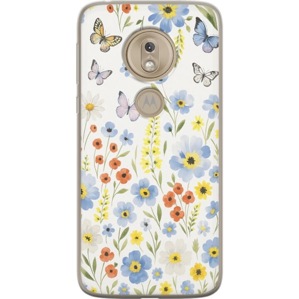 Motorola Moto G7 Play Gennemsigtig cover Sommerblomster