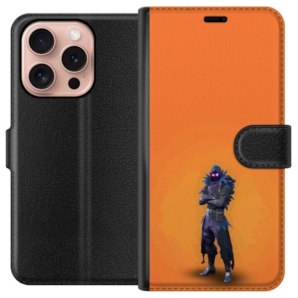 Apple iPhone 16 Pro Lompakkokotelo Fortnite - Raven