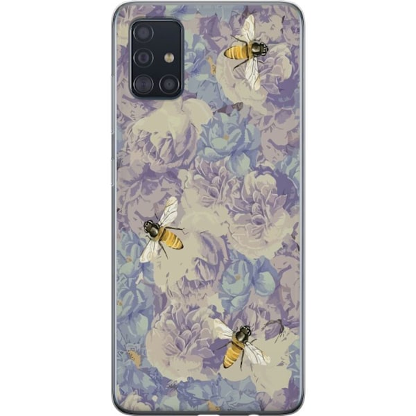 Samsung Galaxy A51 Genomskinligt Skal Bin Blommor