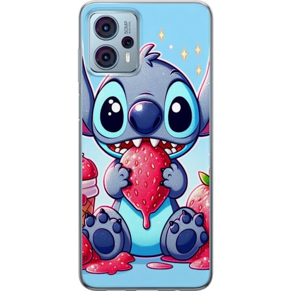 Motorola Moto G23 Läpinäkyvä kuori Strawberry Stitch