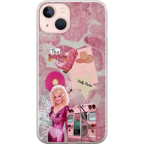 Kompatibelt Mobildeksel til Apple iPhone 13 mini Dolly Parton rosa countrycollage rosa