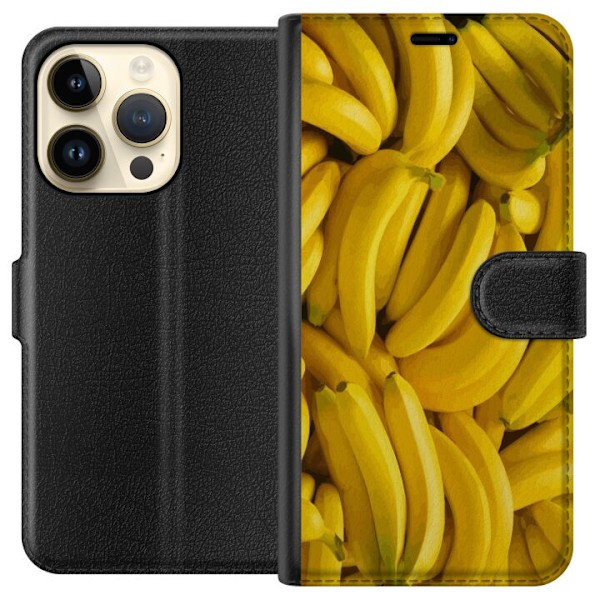 Apple iPhone 14 Pro Lommeboketui Banana mønster