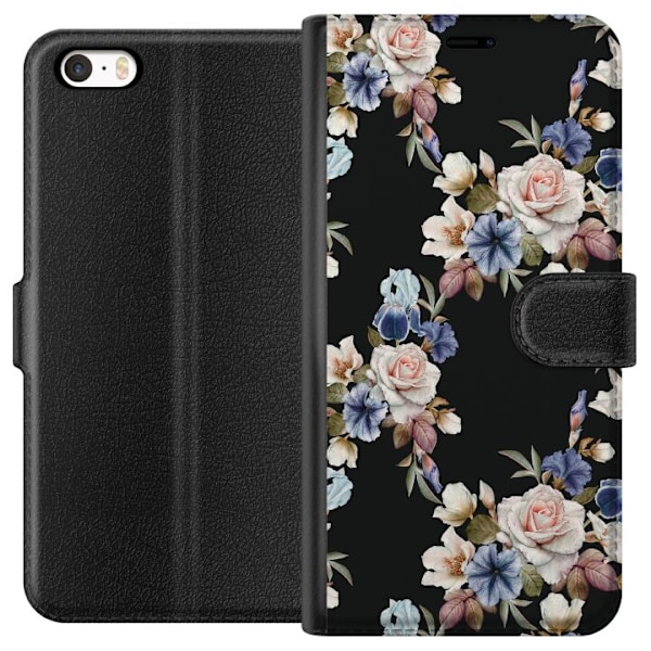 Apple iPhone 5 Plånboksfodral Blommor