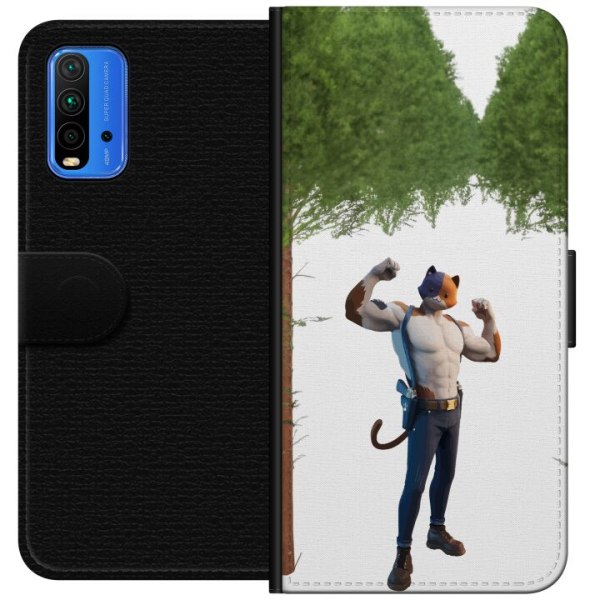 Xiaomi Redmi Note 9 4G Lommeboketui Fortnite - Meowscles