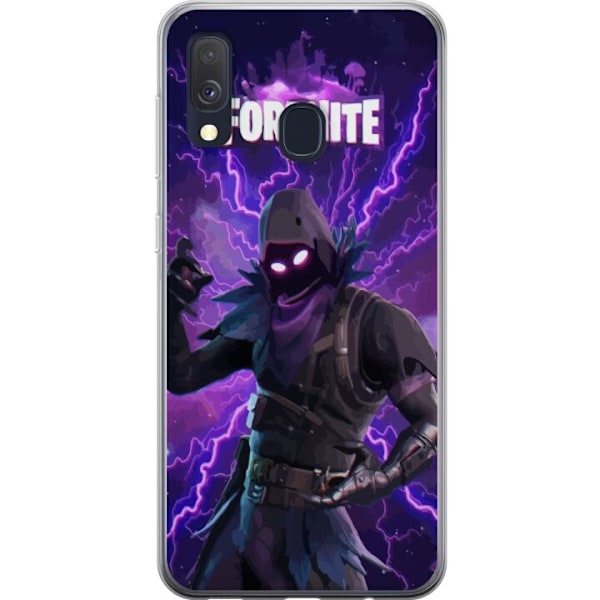 Samsung Galaxy A40 Genomskinligt Skal Fortnite Raven – Mörk Stridsikon från Battle Royale