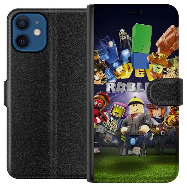 Apple iPhone 12 mini Tegnebogsetui Roblox Verden - Gaming Eventyr for Børn og Unge