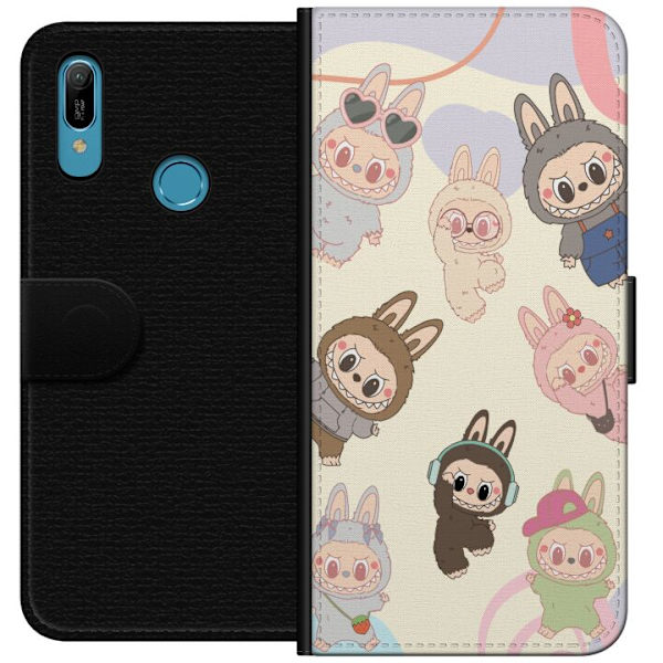 Huawei Y6 (2019) Tegnebogsetui Labubu Pop Mart Samling Motiv Figur Samling Design Populært Art Toy Pop Mart Kreativ Grafisk
