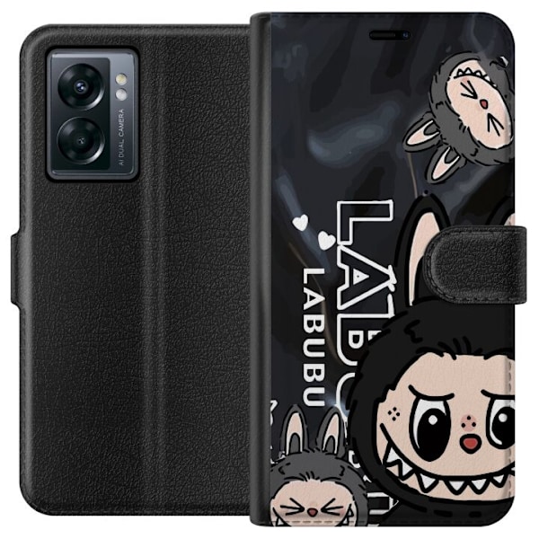 OnePlus Nord N300 Lommeboketui <nl>Labubu Black Energy - Svart