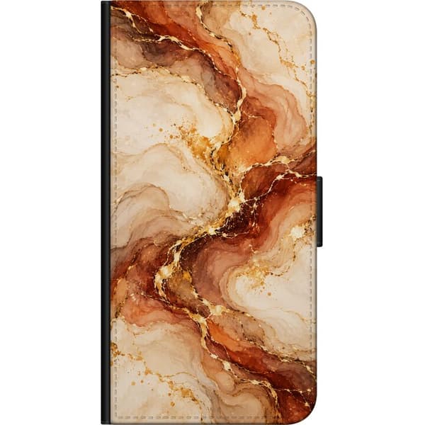 Kompatibelt Plånboksfodral till Huawei P40 Pro Bronsmarmor beige