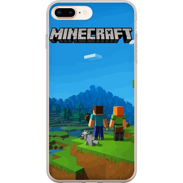 Apple iPhone 8 Plus Läpinäkyvä kuori Minecraft Key Art