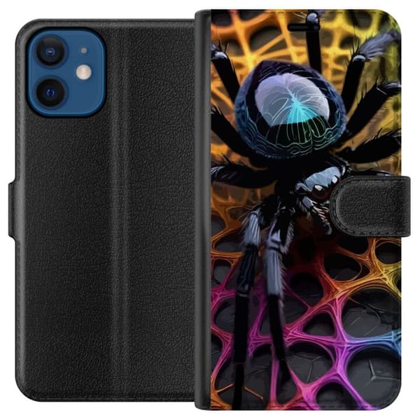 Kompatibel Tegnebogsetui til Apple iPhone 12 mini Edderkop