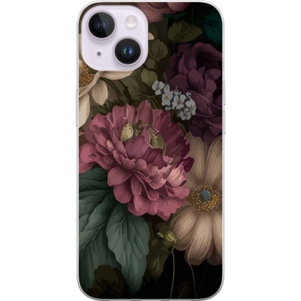 Apple iPhone 14 Gennemsigtig cover Blomster