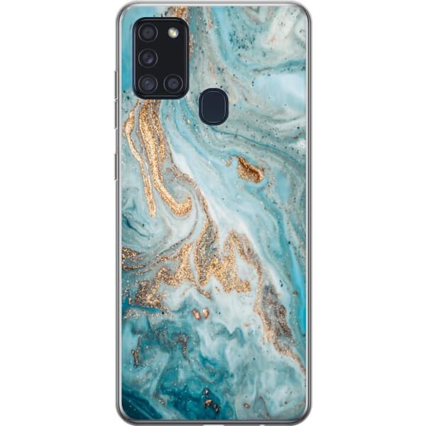 Kompatibelt Mobildeksel til Samsung Galaxy A21s Magisk Marmor