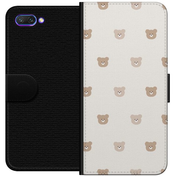Honor 10 Tegnebogsetui Teddybaggrund - søde teddybjørne mod en blød baggrund
