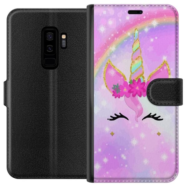 Kompatibel Tegnebogsetui til Samsung Galaxy S9+ Enhjørningsansigt