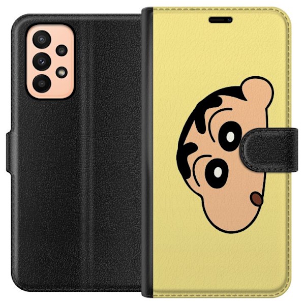 Samsung Galaxy A23 Tegnebogsetui Peeking Shinchan