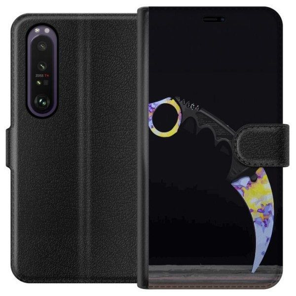 Sony Xperia 1 III Plånboksfodral Karambit / Butterfly / M9 Ba