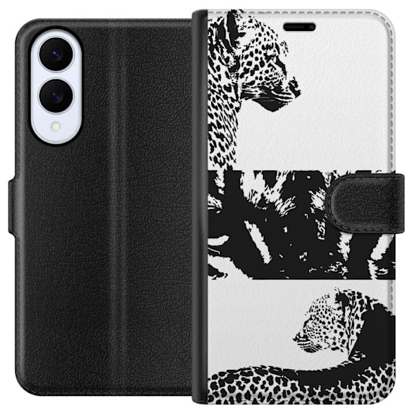 Samsung Galaxy S25 Edge Tegnebogsetui Leopard Faces