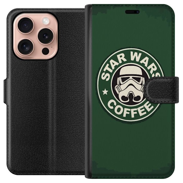 Apple iPhone 16 Pro Tegnebogsetui Star Wars Kaffe