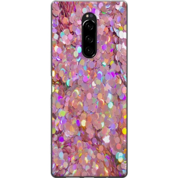 Sony Xperia 1 Läpinäkyvä kuori Kimalteleva