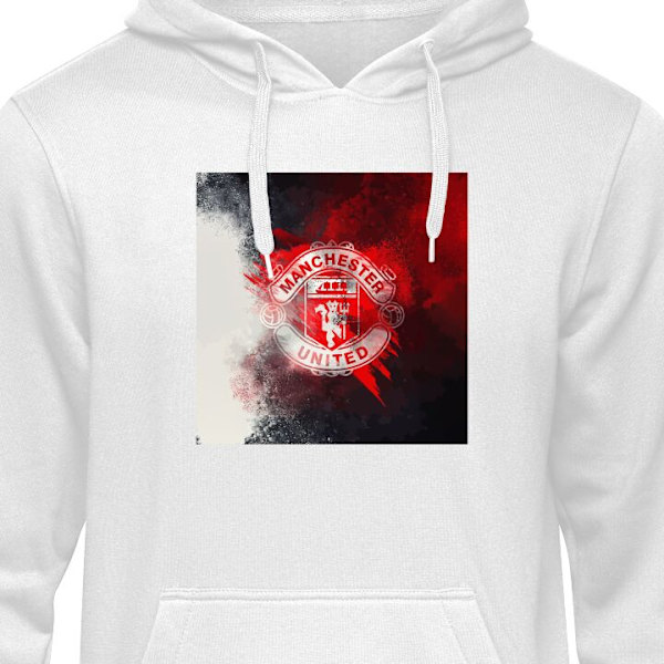 Børne-Hoodie | Blød Hættetrøje til Børn Manchester United hvid 7-8 År