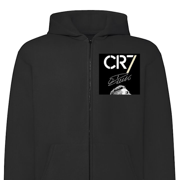 Zip-Hoodie | Huvtröja med Dragkedja för Vuxna CR7 Ronaldo svart XXL