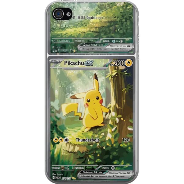 Kompatibelt Mobildeksel til Apple iPhone 4 Pikachu grønn