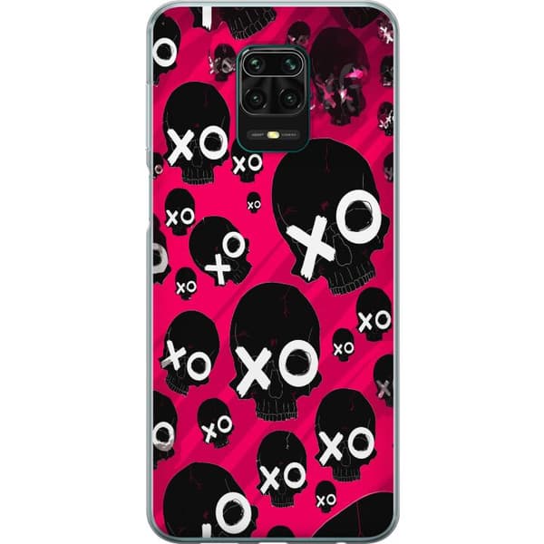 Kompatibelt Mobildeksel til Xiaomi Redmi Note 9 Pro Rosa dödskallar med XO rosa