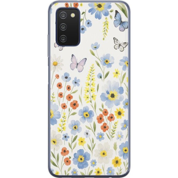 Samsung Galaxy A03s Genomskinligt Skal Sommarblommor