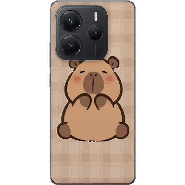 Xiaomi Redmi Note 14 Läpinäkyvä kuori Mobilskal kawaii capybara flera figurer japansk stil