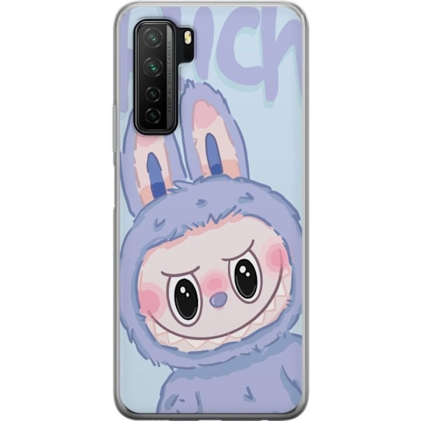 Huawei P40 lite 5G Genomskinligt Skal Blue Bunny Labubu