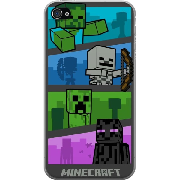 Apple iPhone 4 Gennemsigtig cover Minecraft