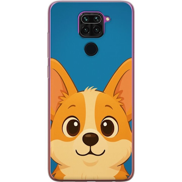 Xiaomi Redmi Note 9 Läpinäkyvä kuori Hello Corgi