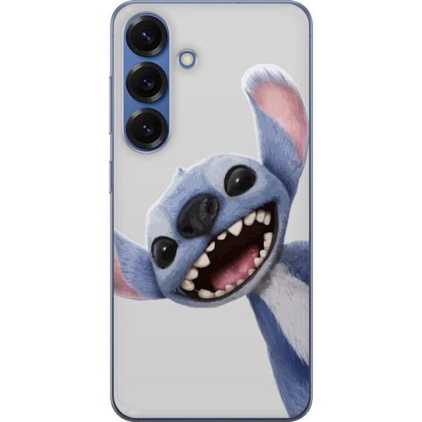 Samsung Galaxy S25+ Genomskinligt Skal Stitch i Fart – Kawaii Design för Fans & Barn