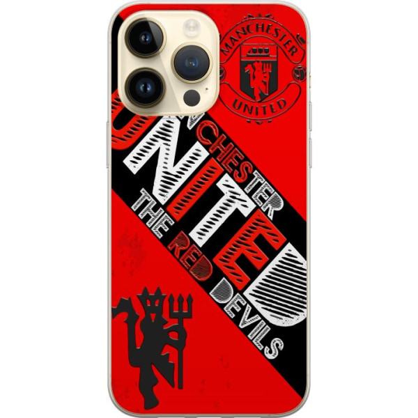 Apple iPhone 14 Pro Max Gennemsigtig cover Manchester United F