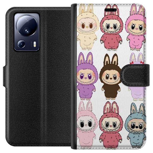Xiaomi 13 Lite Lommeboketui Labubu Pink Monster - Popkunst med