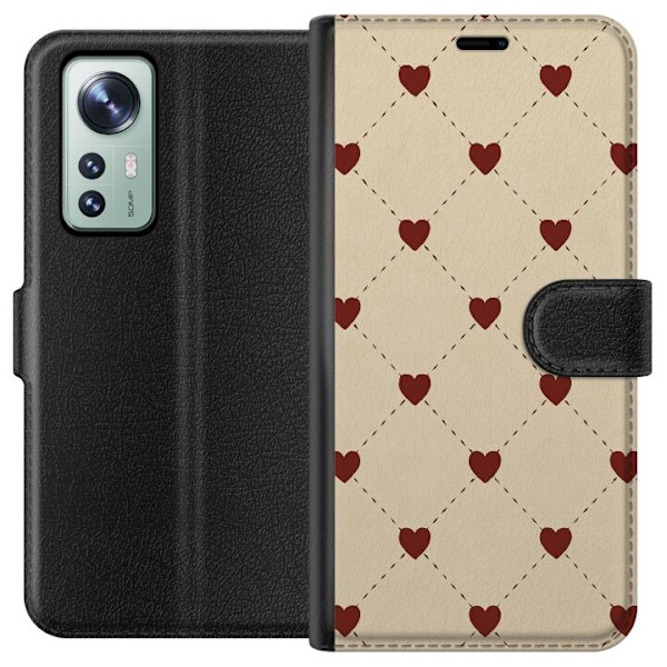 Xiaomi 12 Tegnebogsetui Hjertegitter