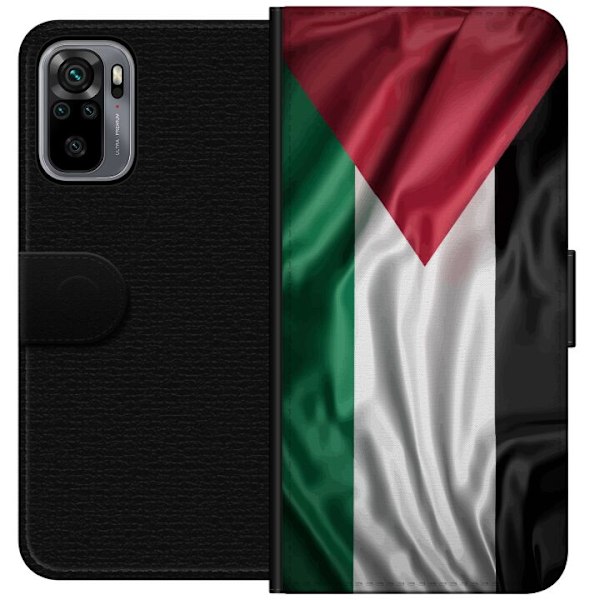 Xiaomi Redmi Note 10S Tegnebogsetui Palestinaflaget – ikonisk frihedssymbol i rød, sort, hvid og grøn