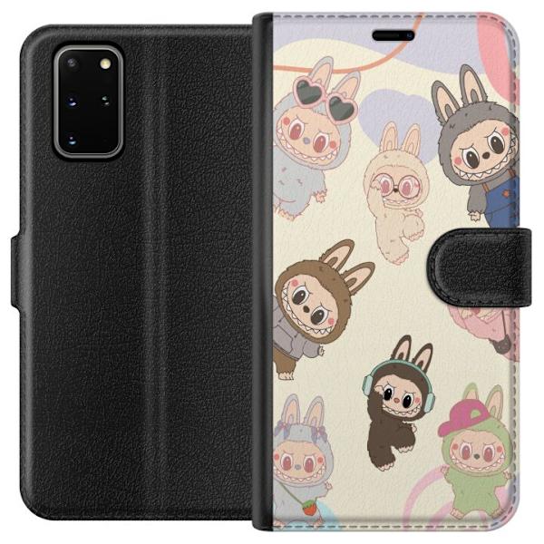 Samsung Galaxy S20+ Plånboksfodral Labubu Pop Mart Kollektion Motiv Figur Samling Design Populärt Art Toy Pop Mart Kreativ Grafiskt