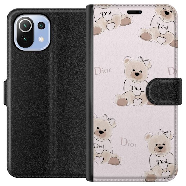 Xiaomi Mi 11 Lite Tegnebogsetui Teddy Dior Vibes - luksuriøs bamse i modetil