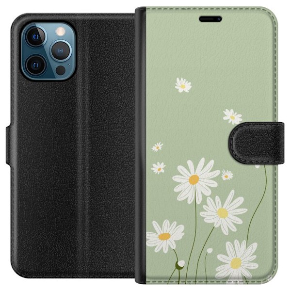 Apple iPhone 12 Pro Max Tegnebogsetui Præstekraver - blomstret mønster i svensk sommerstil