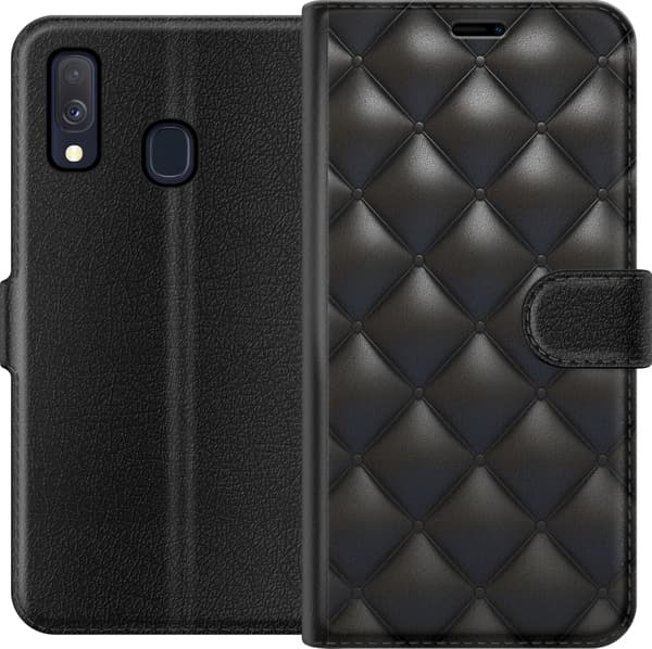 Kompatibel Tegnebogsetui til Samsung Galaxy A40 Læder Sort
