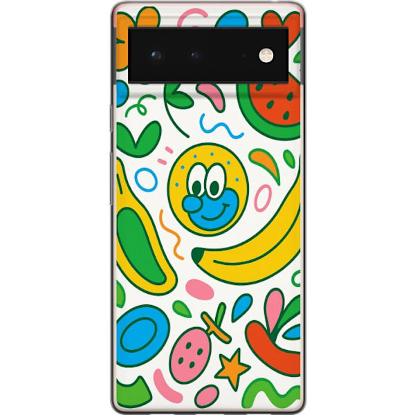 Google Pixel 6 Läpinäkyvä kuori Perhosverho
